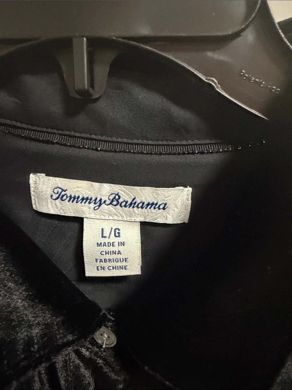 Tommy Bahama Black Velvet Long-Sleeve Button-Up Shirt